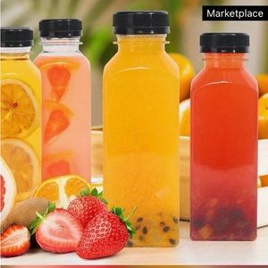 4Pcs clear juice bottle